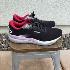 Brooks Women's Ghost 16 - Black and Pink Athletic Shoes
